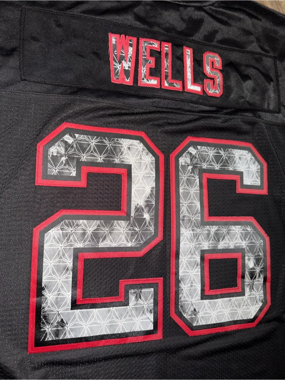 Arizona Cardinals Beanie Wells NFL Reebok alternate jersey black mens XL